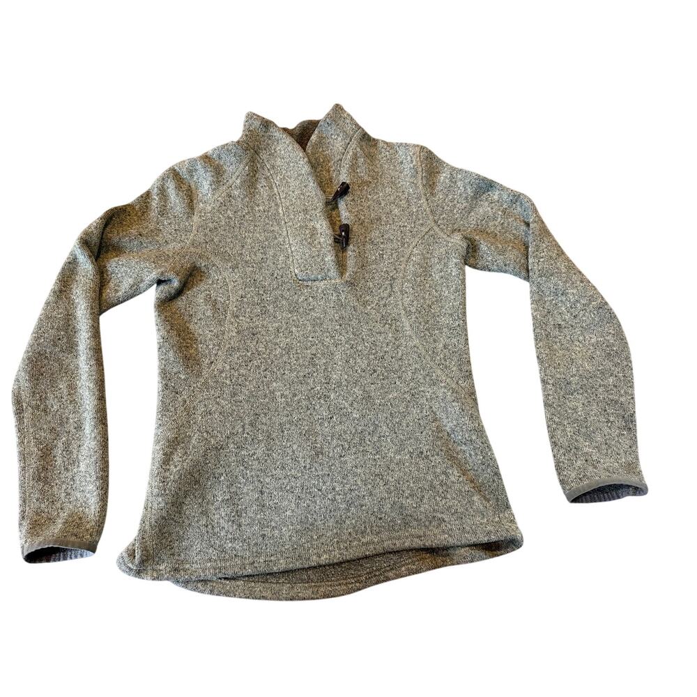 The North Face Womens Small Sage Green Sweater Fleece Toggle Pullover Gorpcore